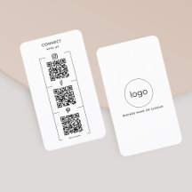 Anpassningsbar Instagram Facebook QR Code Connect