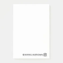 Anpassningsbar Instagram Namn | Personlig - anteck Post-it Block