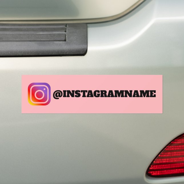 Anpassningsbar Instagram Social Media Handle Namn Bildekal (På Bil)