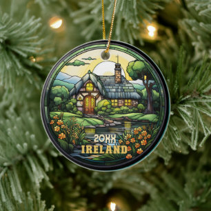 Anpassningsbar Ireland Souvenir Julgransprydnad Keramik