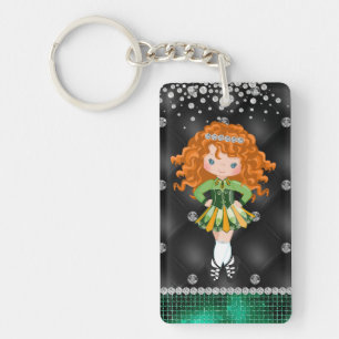 Anpassningsbar Irish Dance Rödhårig Girl Grönt, Bl