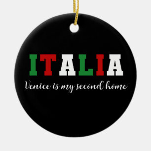 Anpassningsbar Italia Italien Resa Souvenir julgåv Julgransprydnad Keramik
