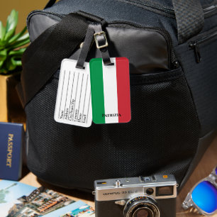 Anpassningsbar Italien Flagga Italiensk Flagga res Bagagebricka