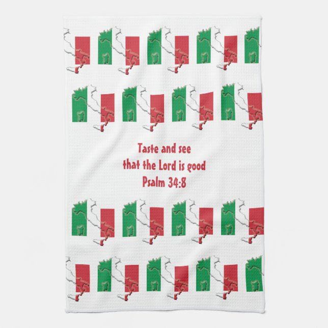 Anpassningsbar ITALIEN Kitchen Towel Kökshandduk (Vertikal)