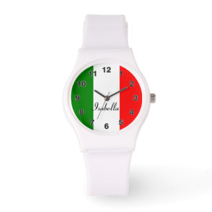 Anpassningsbar Italienska Flagga Armbandsur
