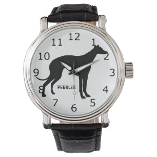 ANPASSNINGSBAR Italienska Greyhound Hund Silhouett Armbandsur