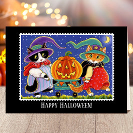 Anpassningsbar Jack O'Lantern Halloween-kodkort Kort