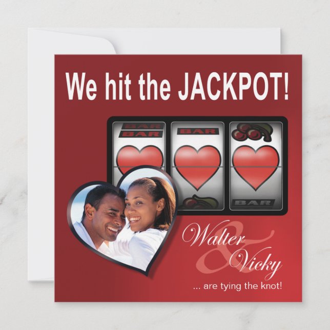 Anpassningsbar Jackpot Las Vegas Spara datumet (Framsida)