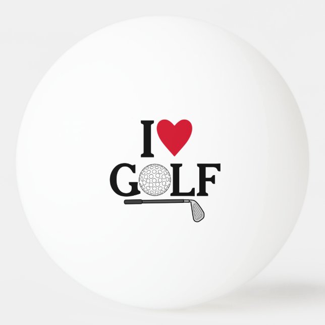 Anpassningsbar Jag älskar Golf Pingisboll (Framsidan)