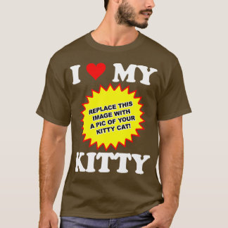 ANPASSNINGSBAR Jag älskar min katt Tee Shirt