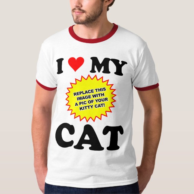 ANPASSNINGSBAR Jag älskar min katt Tröja (Framsida)