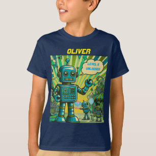 Anpassningsbar Jag är födelsedagsroboten T Shirt