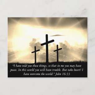 Anpassningsbar jag har klarat av World John 16:33 Vykort