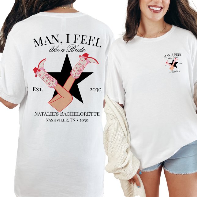 Anpassningsbar jag känner som en Bride Cowgirl Bac T Shirt (Skapare uppladdad)