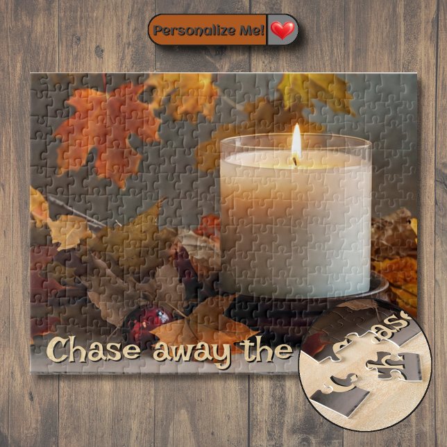Anpassningsbar Jagar bort dystern Hösttematisk Pussel (Customizable Chase Away the Gloom Autumn-Themed Jigsaw Puzzle)