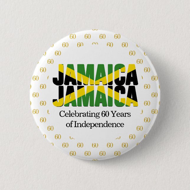 Anpassningsbar JAMAICA 60-årsjubileum Självständig Knapp (Framsida)