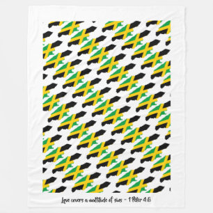 Anpassningsbar JAMAICA FLAGGA Fleecefilt