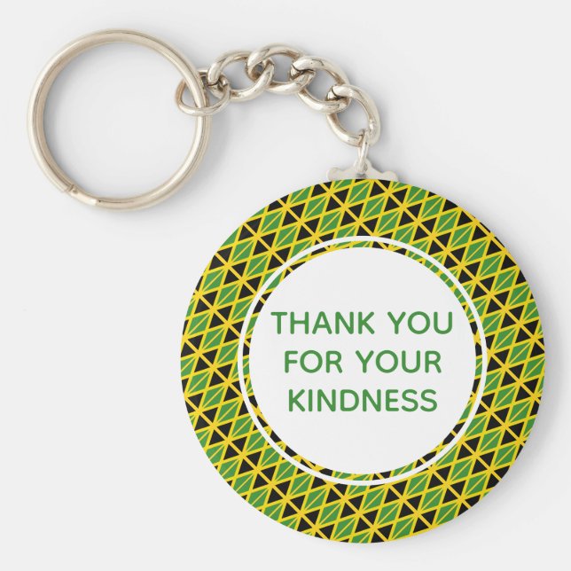 Anpassningsbar Jamaica Flagga Nyckelring (Framsidan)