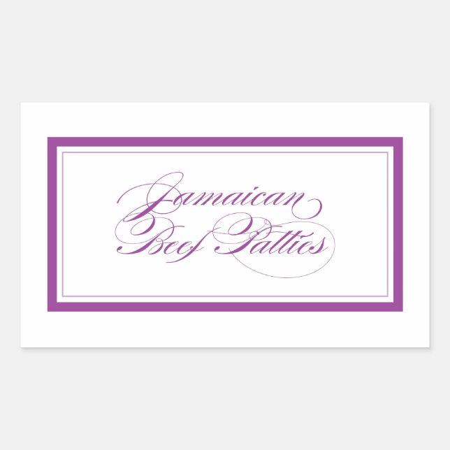 Anpassningsbar_Jamaican Beef Patties Rektangulärt Klistermärke (Framsida)