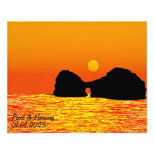 Anpassningsbar Japan Ligcape Travel Aesthetic Oran Fototryck