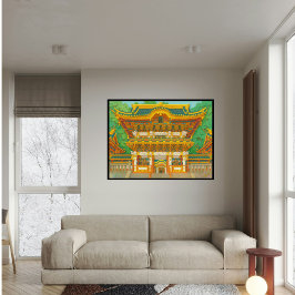 Anpassningsbar Japan Temple Ligcape Travel Aesthet Fototryck