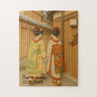 Anpassningsbar Japan Travel Ligcape Aesthetic Geis Pussel