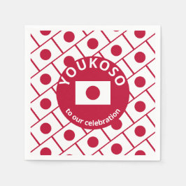 Anpassningsbar JAPANESE FLAGGA Papper Pappersservett