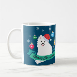 Anpassningsbar japansk Spitz Hund God jul Kaffemugg