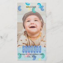 Anpassningsbar Jelly Beans Baby Photo Announcement