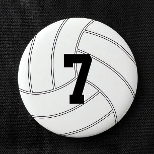 Anpassningsbar Jersey Number Round Volleyball Butt Knapp