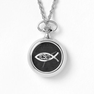 Anpassningsbar Jesus Christian Fish Armbandsur