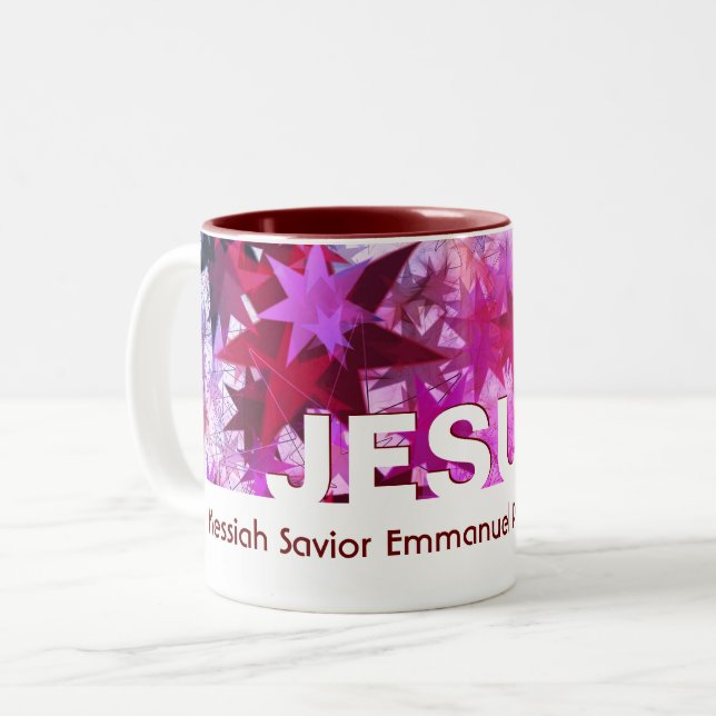 Anpassningsbar JESUS-jul Två-Tonad Mugg (Framsida vänster)