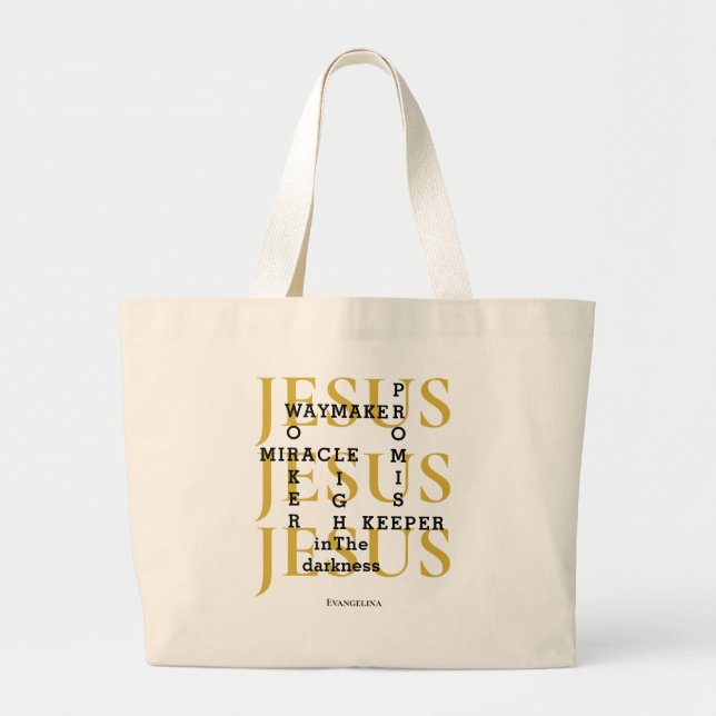 Anpassningsbar JESUS Waymaker Christian Jumbo Tygkasse (Framsidan)