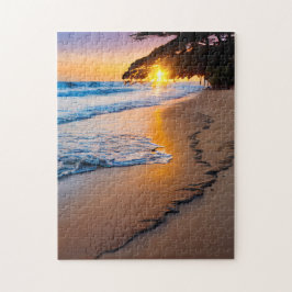 Anpassningsbar Jigszle Puzzle Photo Print Beach Su Pussel