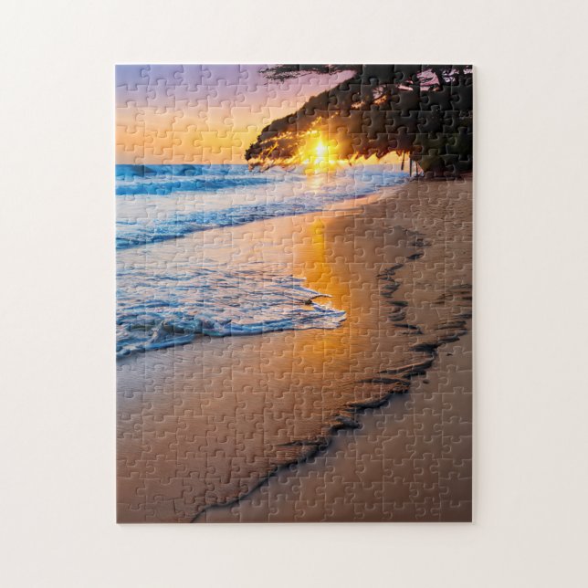 Anpassningsbar Jigszle Puzzle Photo Print Beach Su Pussel (Vertikal)