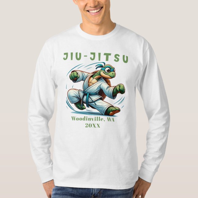 Anpassningsbar Jiu-Jitsu Martial Arts Location Nam T Shirt (Framsida)