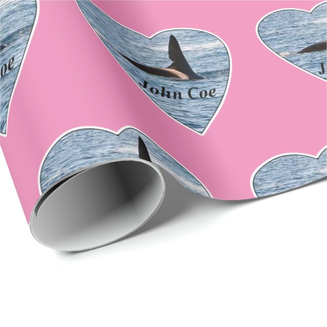 Anpassningsbar John Coe Orca Späckhuggare Rosa Presentpapper (Rullad Hörn)