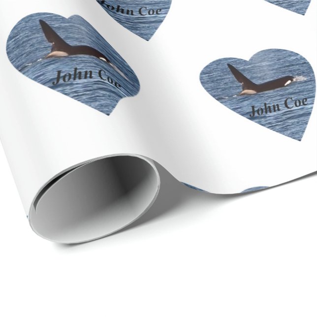 Anpassningsbar John Coe Orca Vit Valvrapa Presentpapper (Rullad Hörn)