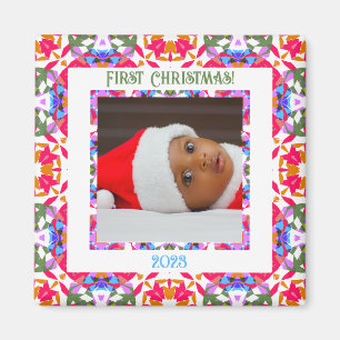 Anpassningsbar Jolly Festive jul Photo Bild Ram Magnet