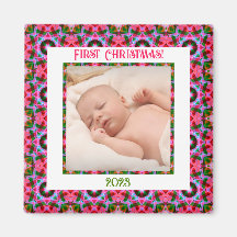 Anpassningsbar Jolly Festive jul Rosa Photo Bild