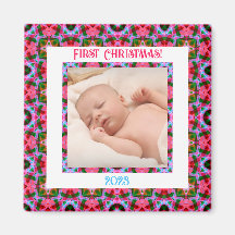 Anpassningsbar Jolly Festive jul Rosa Photo Bild