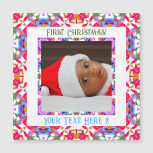 Anpassningsbar Jolly First jul Photo Magnetic Gift