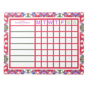 Anpassningsbar Jolly jul ADHD Girls Womens Planner Anteckningsblock
