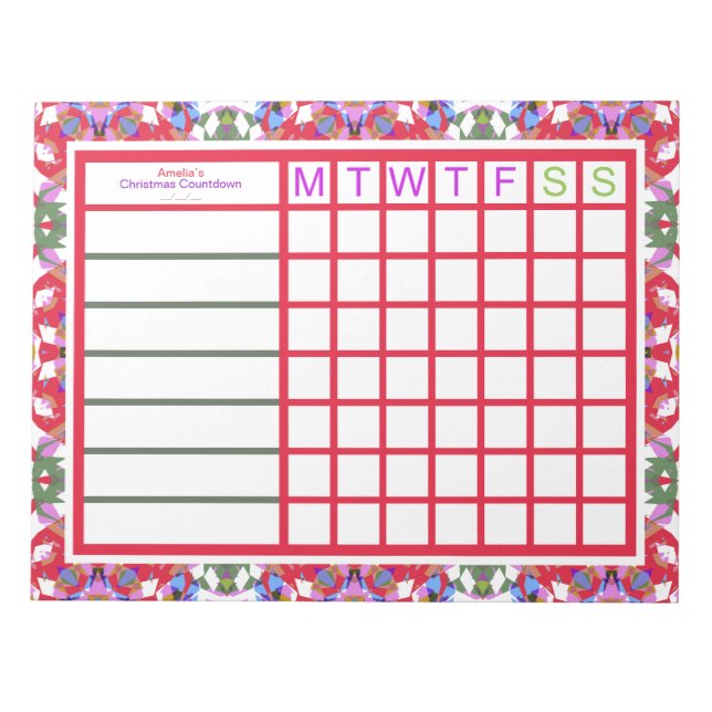 Anpassningsbar Jolly jul ADHD Girls Womens Planner Anteckningsblock (Framsida)