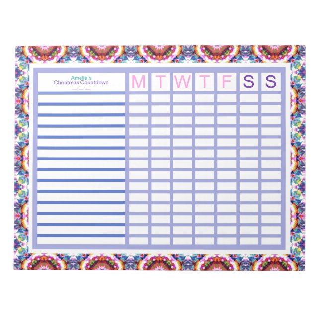 Anpassningsbar Jolly jul ADHD Girls Womens Planner Anteckningsblock (Framsida)