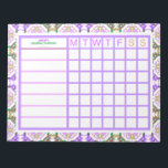 Anpassningsbar Jolly jul ADHD Girls Womens Planner Anteckningsblock<br><div class="desc">Anpassningsbar Jolly jul ADHD ADD Girl's Weekly Checklist Reminder Planner A4 Anteckningsblock för vuxnor och barn. Ett anteckningsblock med munkorgen för personer med ADHD. I god jul färg av rött, lila och grönt. Ändra titeltexten till din egen lista över frivilliga att göra-uppgifter. Sju tomma utrymmen för att ge skriva åt...</div>
