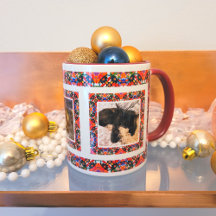 Anpassningsbar Jolly jul Mönster Photo Bild Tea