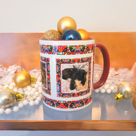 Anpassningsbar Jolly jul Mönster Photo Bild Tea Mugg