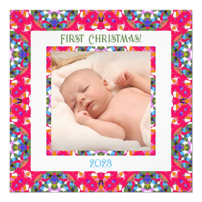 Anpassningsbar Jolly jul Photo Bild Ram Skriv ut Fototryck (Framsidan)