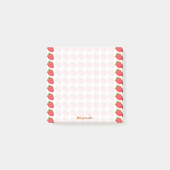 Anpassningsbar Jordgubbar Post-it Block (Framsida)